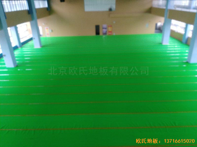 安徽合肥第十一中學體育地板安裝案例