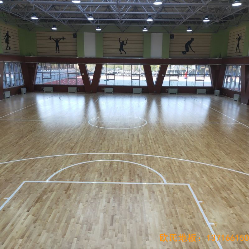山西晉中榆次王湖小學體育地板施工案例