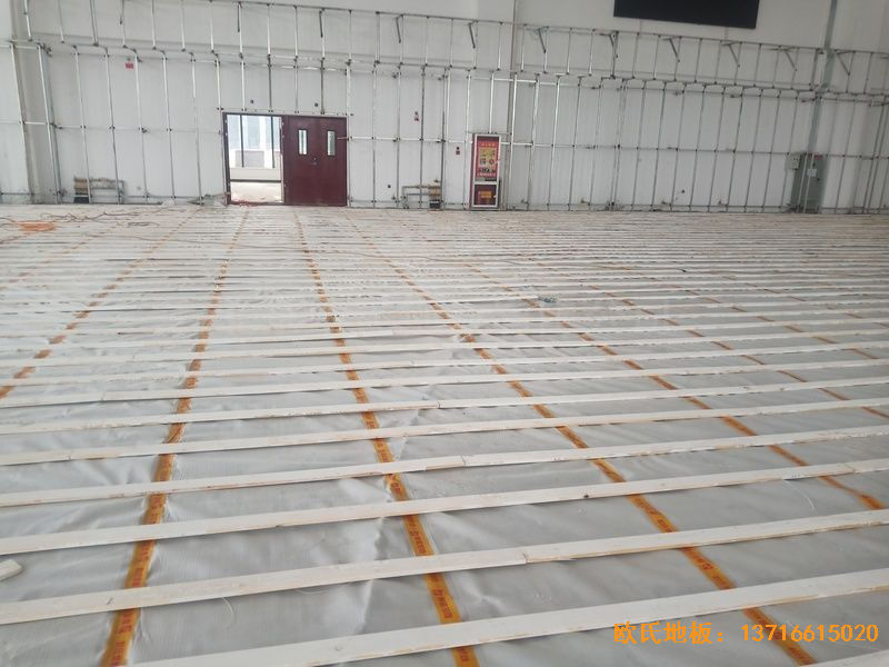 新疆和田昆玉市文化館運動木地板施工案例