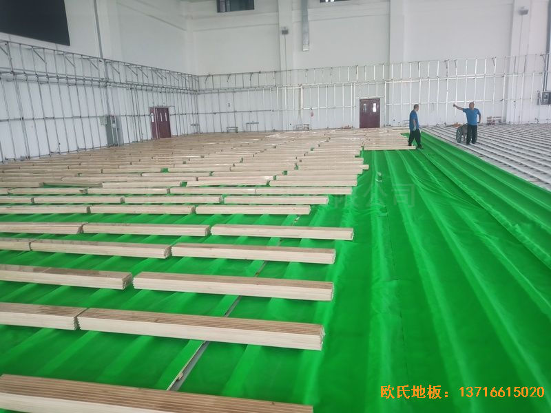 新疆和田昆玉市文化館運動木地板施工案例