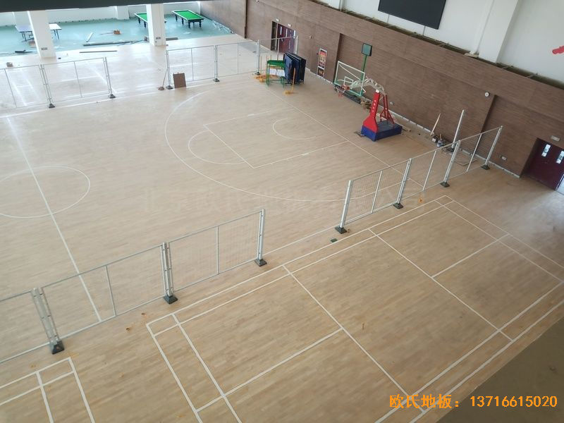 新疆和田昆玉市文化館運動木地板施工案例