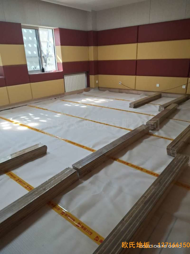 北京中國礦業大學附屬中學體育地板鋪裝案例