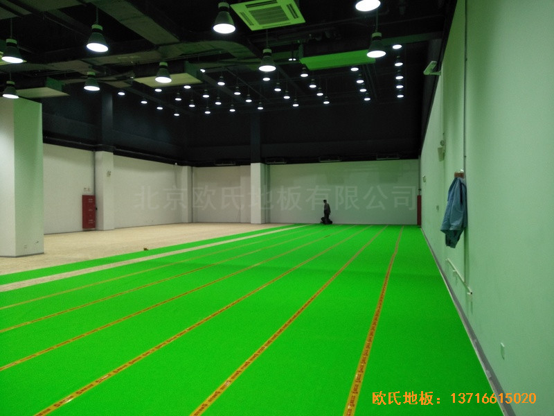 上海鋪東寧橋路669號體育館運動木地板安裝案例3