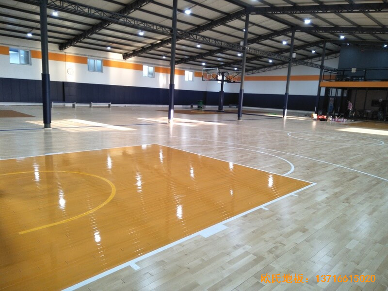 北京game on籃球館運動木地板安裝案例0