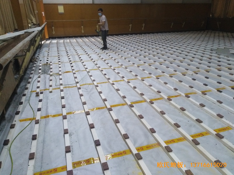 北京舞蹈學院體育地板鋪設案例1