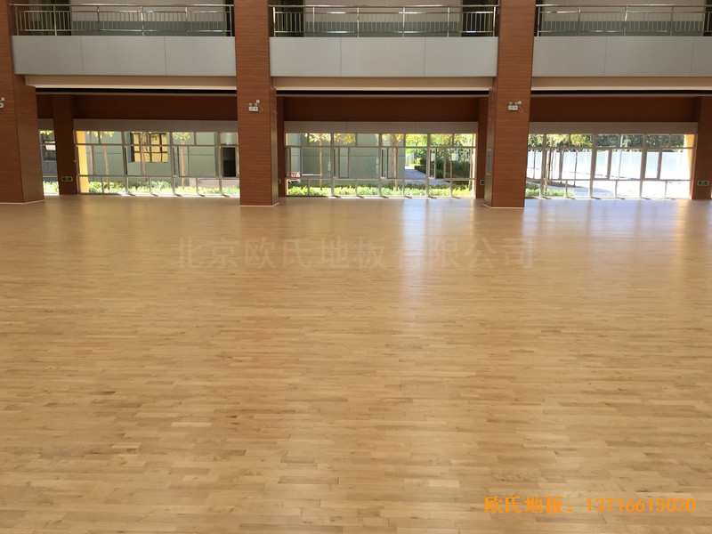 山西晉中榆次區寇村小學運動館體育地板施工案例0