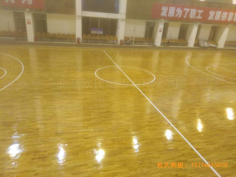 山西璐安集團籃球館體育地板鋪裝案例3