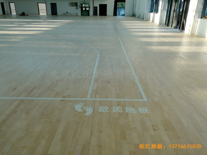 杭州建德籃球館體育木地板鋪設案例3
