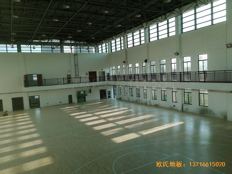 杭州建德籃球館體育木地板鋪設案例4