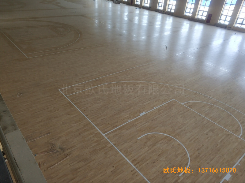 榆林神華煤制油公司籃球館運動地板鋪設案例0