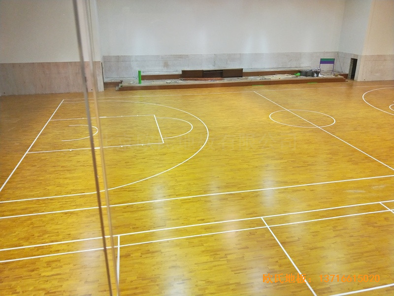 江蘇宿遷消防支隊籃球館運動木地板安裝案例4