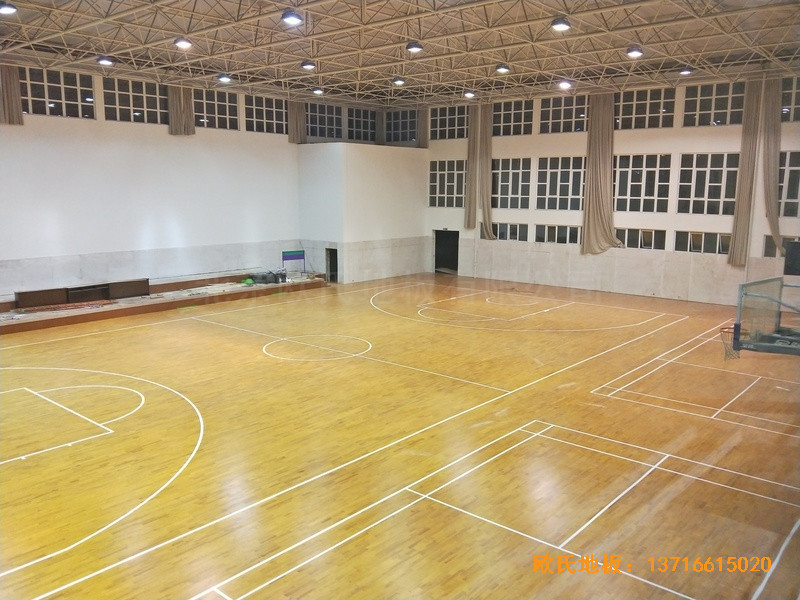江蘇宿遷消防支隊籃球館運動木地板安裝案例5