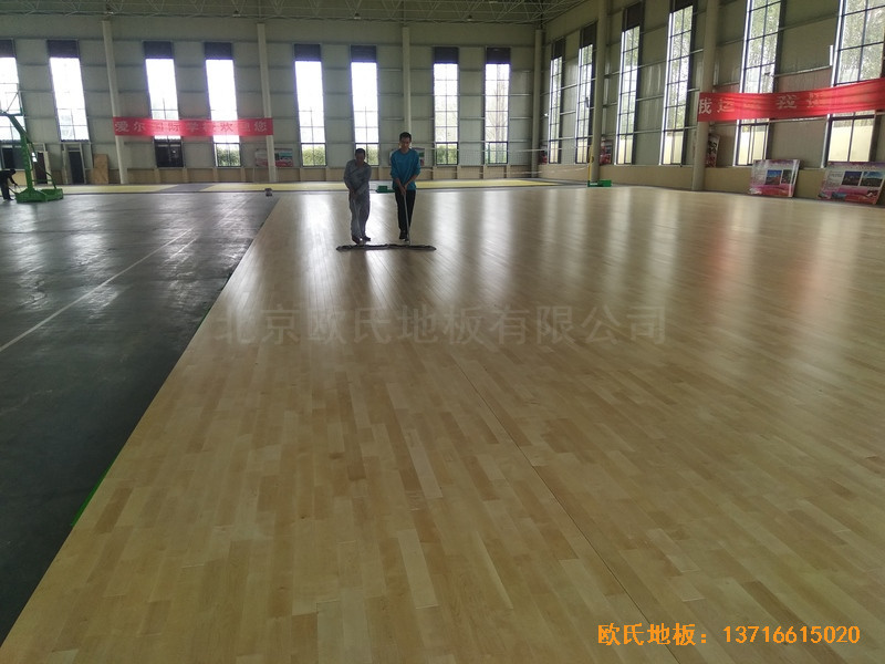 江蘇虎腰村愛爾行業學校運動館運動地板鋪裝案例5