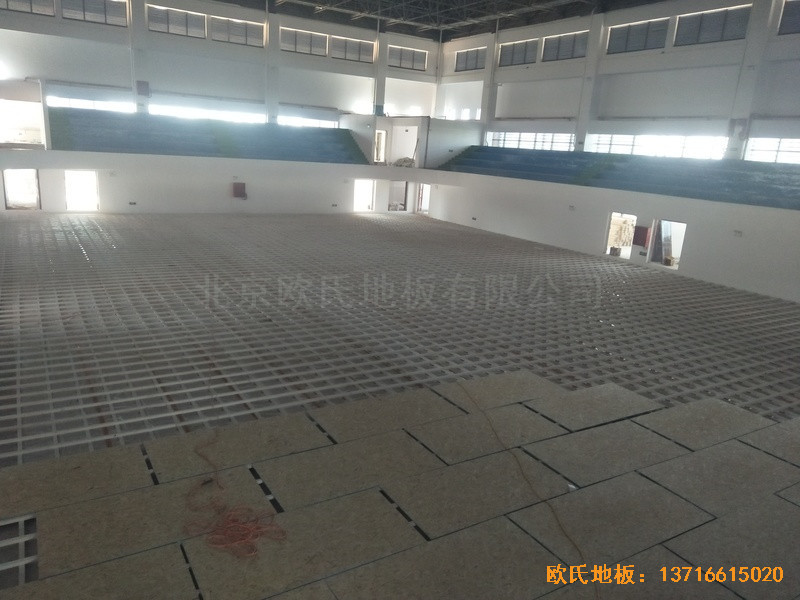 江西贛州天嬌中學運動館體育木地板安裝案例3