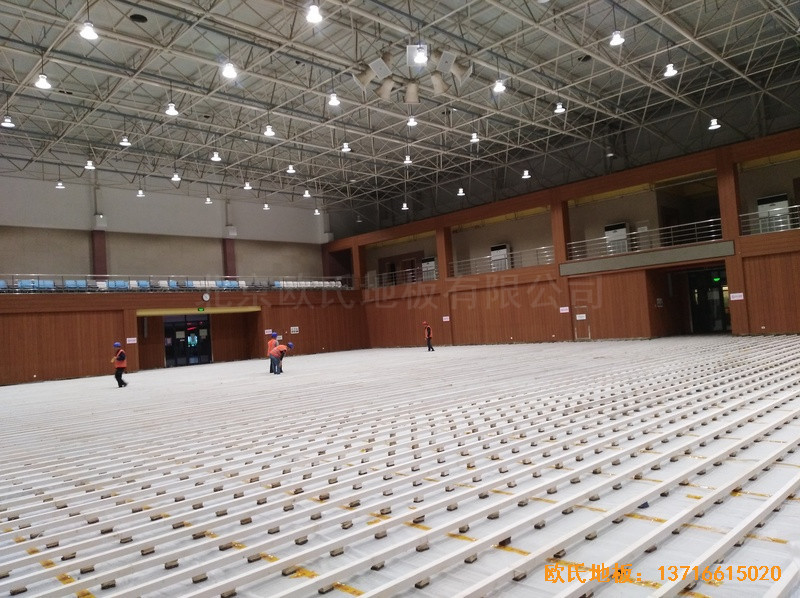 浙江三門核電站體育館運動木地板安裝案例1