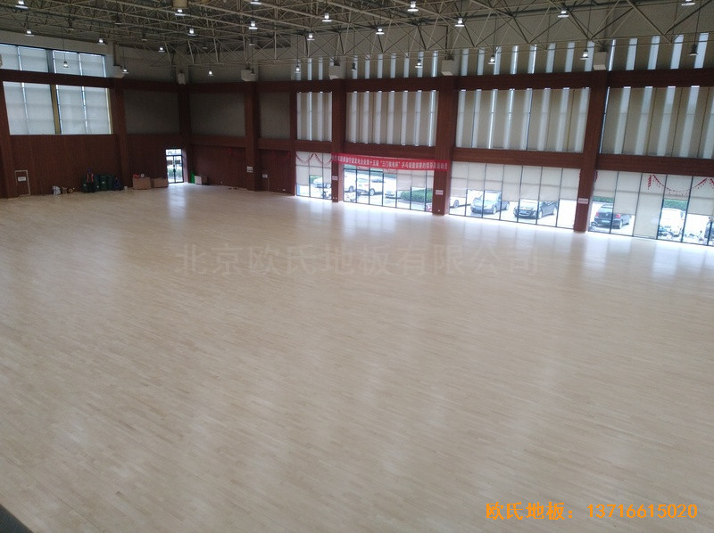 浙江三門核電站體育館運動木地板安裝案例4