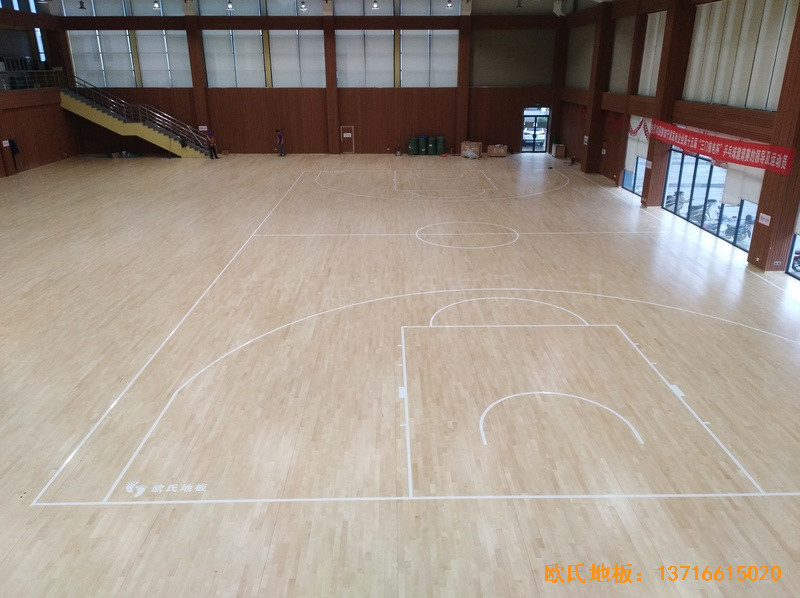 浙江三門核電站體育館運動木地板安裝案例5