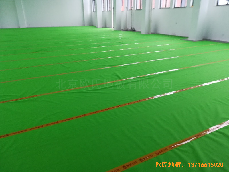 浙江臺州溫嶺消防大隊籃球館運動地板鋪裝案例2