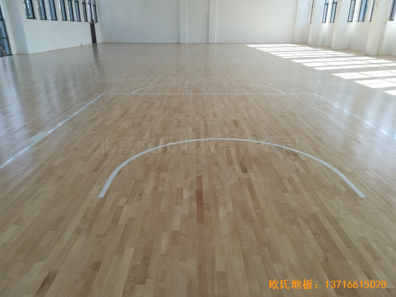 浙江臺州溫嶺消防大隊籃球館運動地板鋪裝案例5