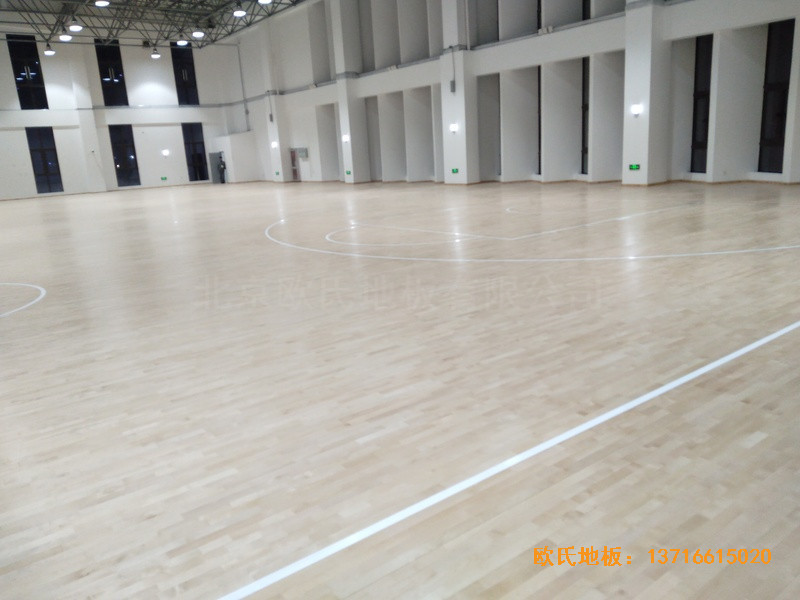 浙江寧波象山分校籃球館體育木地板鋪裝案例3
