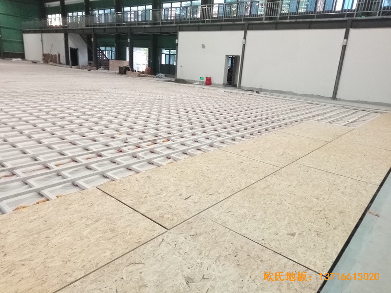 海南三亞619項目訓練館運動木地板鋪設案例2