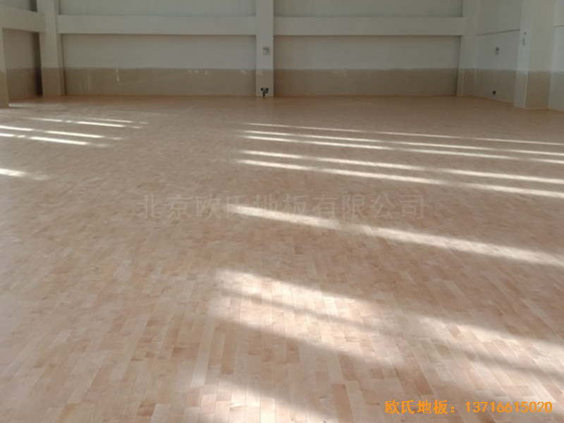 深圳北環中學運動館運動地板施工案例4