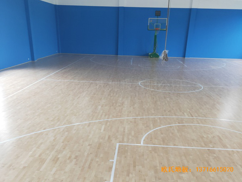 溫州消防特勤大隊籃球館體育木地板施工案例3