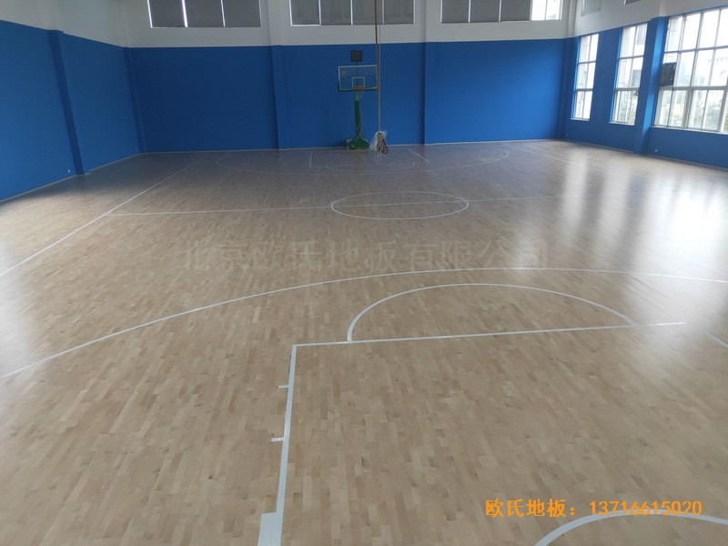 溫州消防特勤大隊籃球館體育木地板施工案例4