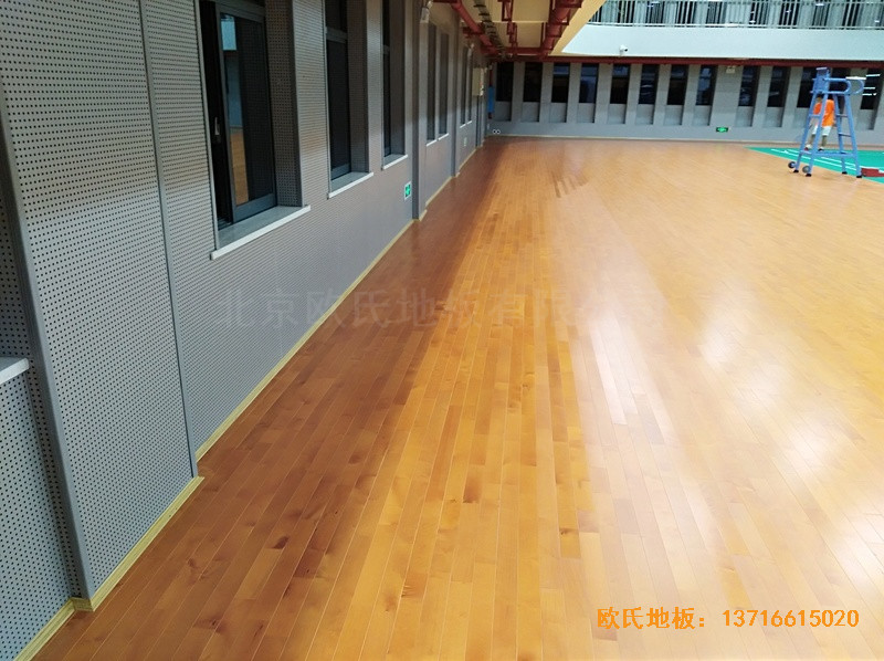 湖南湘潭電力局羽毛球館體育地板施工案例3