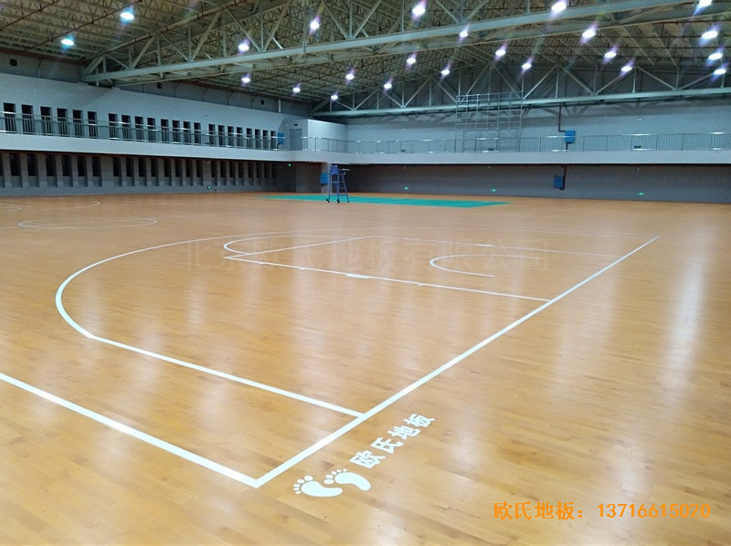 湖南湘潭電力局羽毛球館體育地板施工案例4