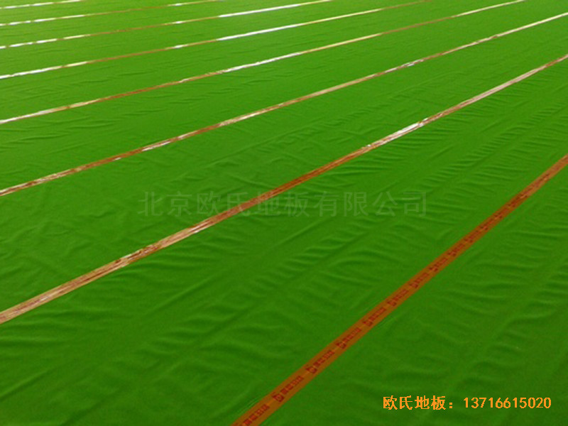 甘肅天水清水縣農業學院籃球館體育木地板安裝案例2