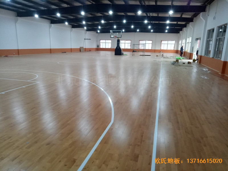 鹽城大豐區籃球館運動木地板鋪裝案例4