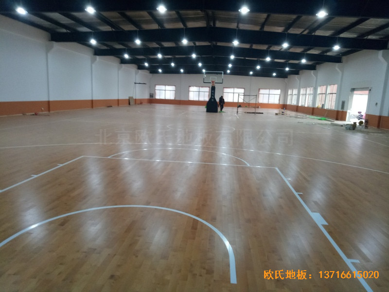 鹽城大豐區籃球館運動木地板鋪裝案例5
