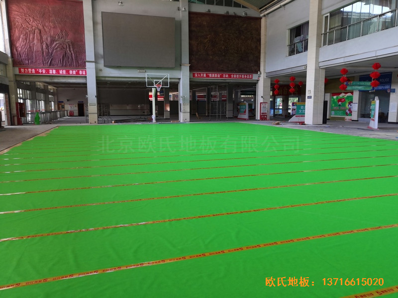 福建龍巖羅龍西路269號籃球館體育地板鋪設案例2