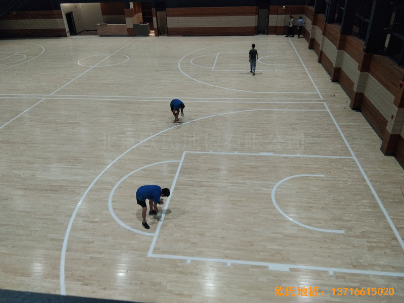 長沙萬科金域行業體育館運動地板施工案例2