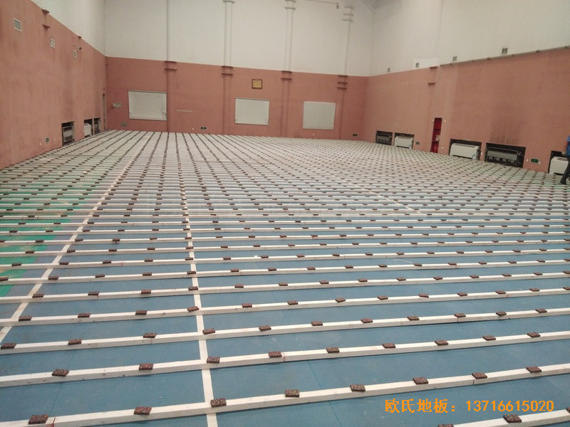 北京建國路75號熱電公司運動館體育地板施工案例1