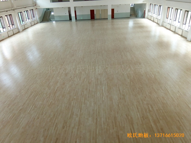 北京趙全營鎮天順小學體育館體育地板鋪設案例0