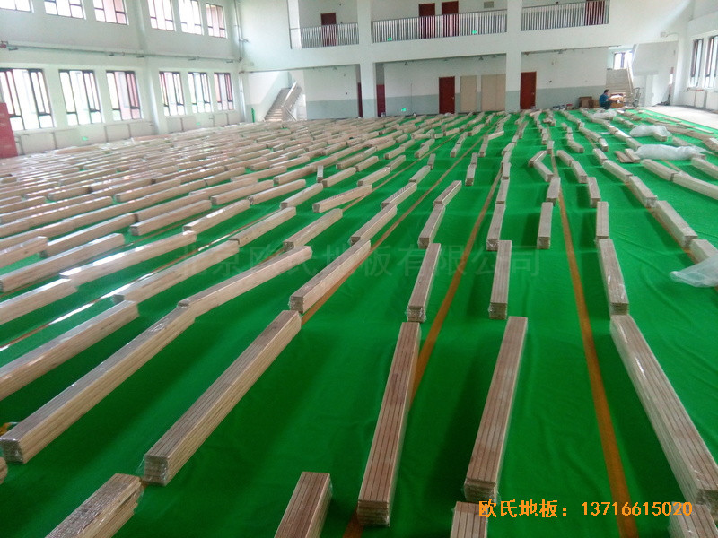 北京趙全營鎮天順小學體育館體育地板鋪設案例2