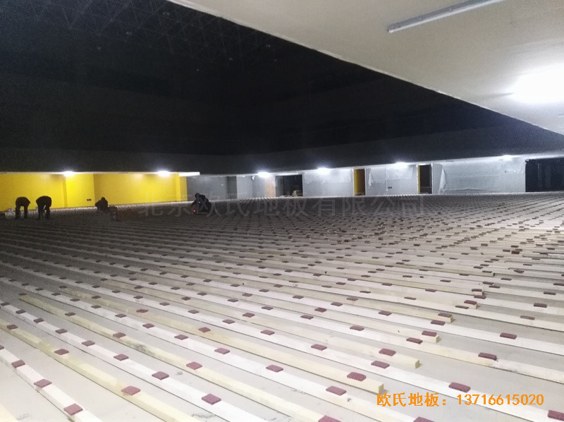 北大附屬益田實驗學校體育館體育地板施工案例1