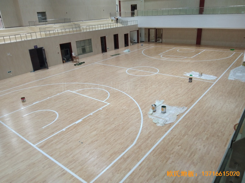 南充特戰訓練基地籃球館體育地板鋪設案例3