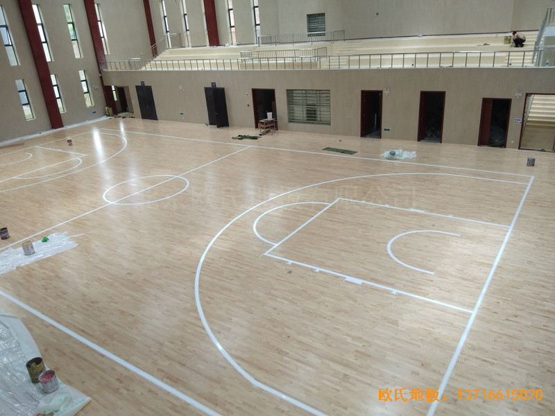 南充特戰訓練基地籃球館體育地板鋪設案例4