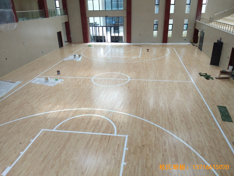 南充特戰訓練基地籃球館體育地板鋪設案例5