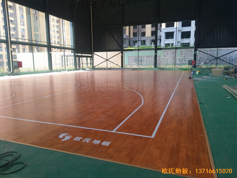 四川瀘州合江縣人民法院籃球館運動地板鋪裝案例2
