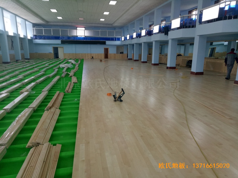 圖們鐵路運動館運動木地板施工案例3
