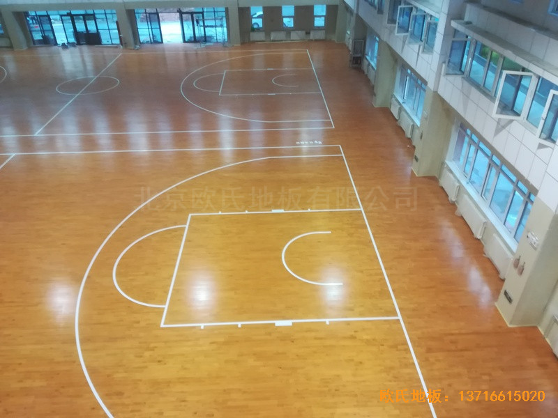 寧夏銀川試驗中學籃球館運動木地板安裝案例3