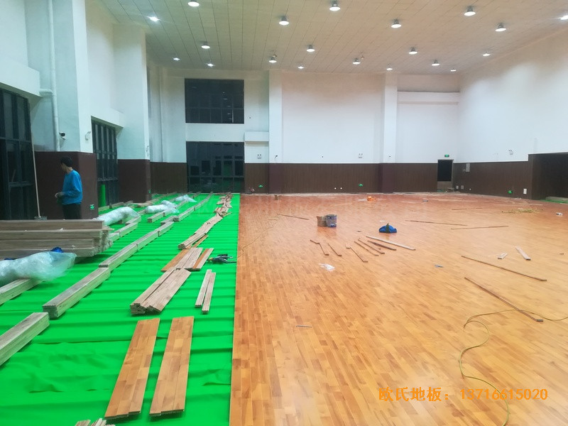 安徽懷寧籃球館體育地板鋪設案例2