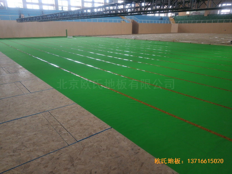 寶雞職業技術學院體育館運動地板鋪設案例2