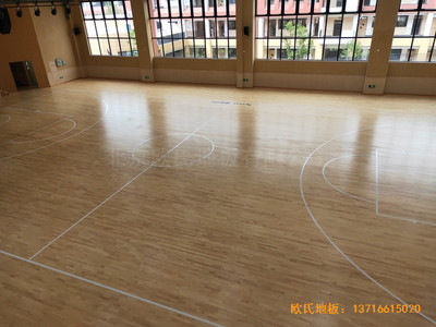 杭州高中啟成校區籃球館運動地板安裝案例