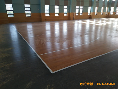 武漢廣阜屯小學清江錦城分校籃球館體育木地板施工案例