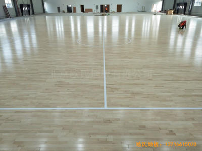 江蘇新能源科技公司籃球館運動地板鋪裝案例